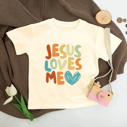 Jesus Loves Me Print Kids tshirt
