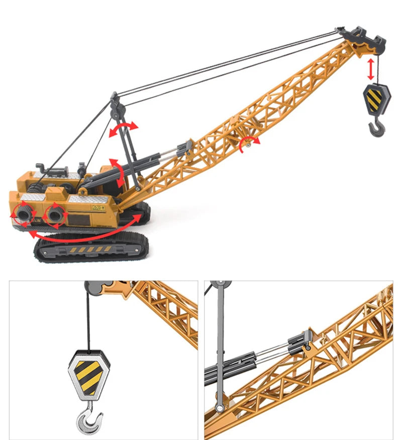 Alloy Tractor Kids Excavator Bulldozer Miniature crane