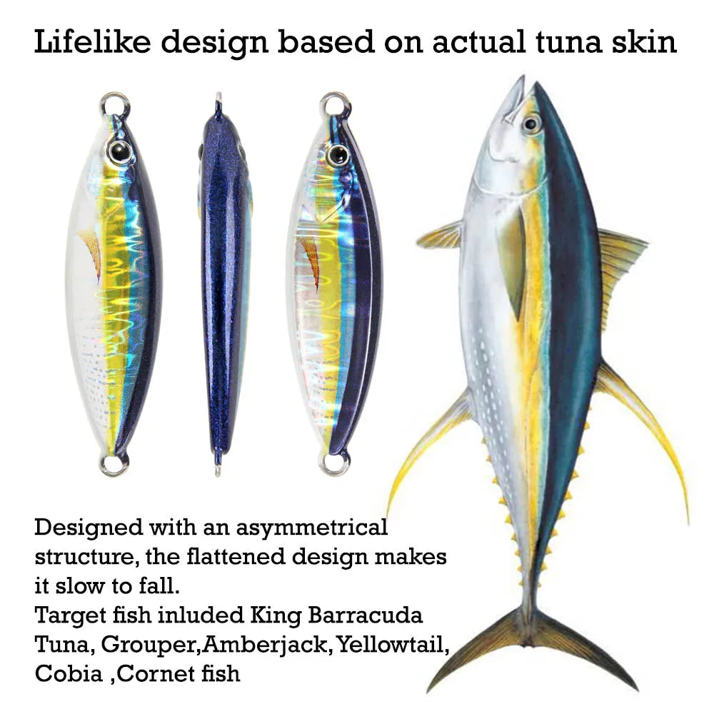 Glow Fishing Lure Casting Tuna15g30g40g60g Slow Pitch Jig Sea Bass