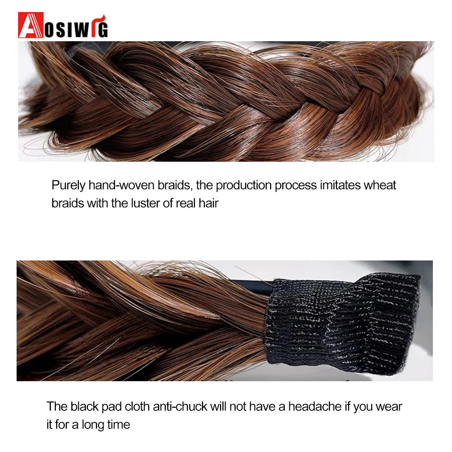 Synthetic Fishbone Braided Headband