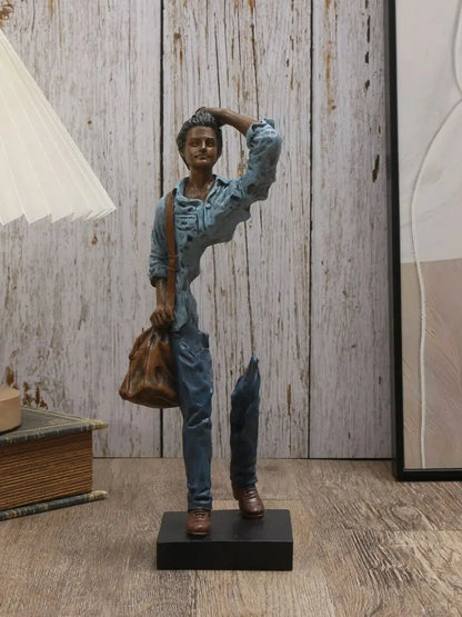 Traveler Sculpture - Abstract Resin Decor