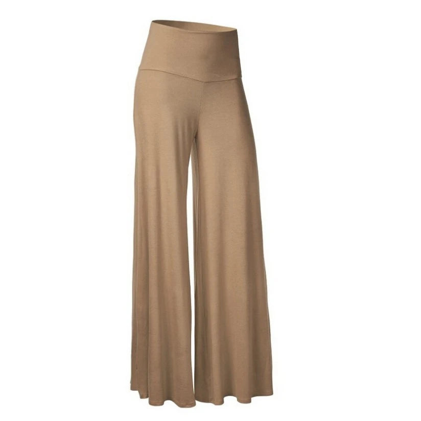 Womens High Waist Wide Leg Maxi Long Pants  S-4XL