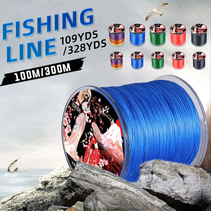 8 Strands Braided Fishing Line 100M 300M Multifilament