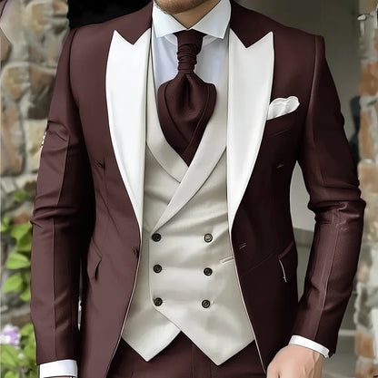 men's suit with peak lapel