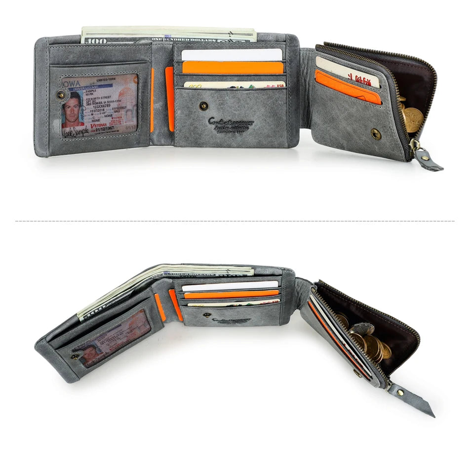 Cowhide Leather Wallet For Mens