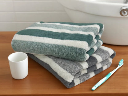 1-pack thick bath towel, strong water absorption and quick drying,