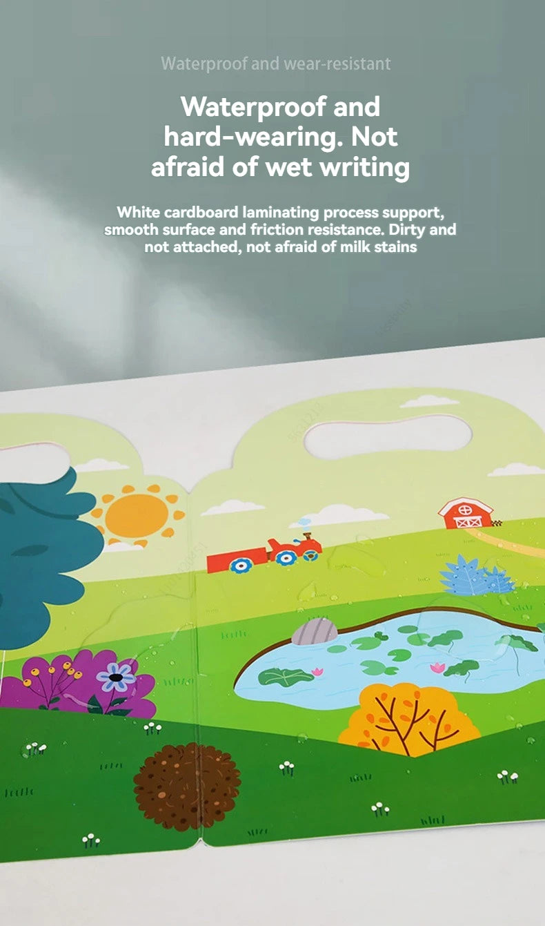 Reusable Sticker Book for Kids Vehicles Truck Stickers