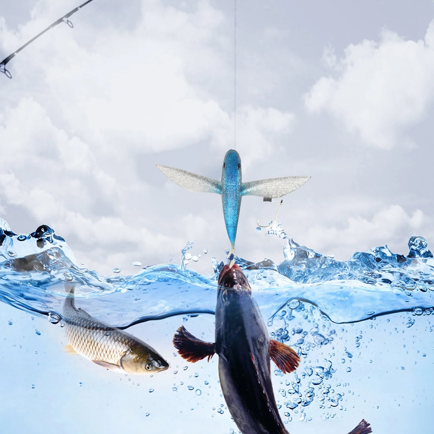 Soft Tuna Lure Flying Fish Artificial Bait