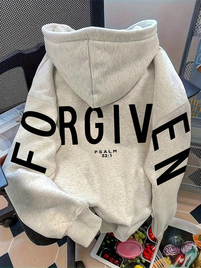 Women Oversized FORGIVEN Letter Print