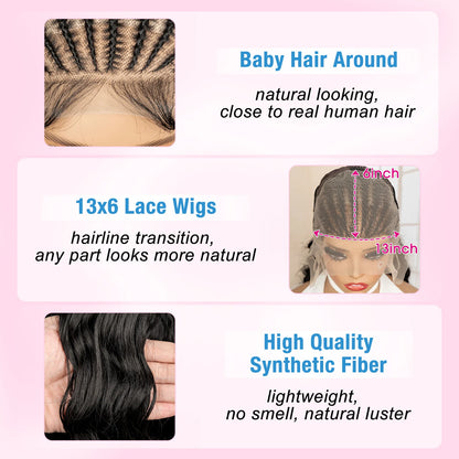 Synthetic Black Hair Wig with Braids