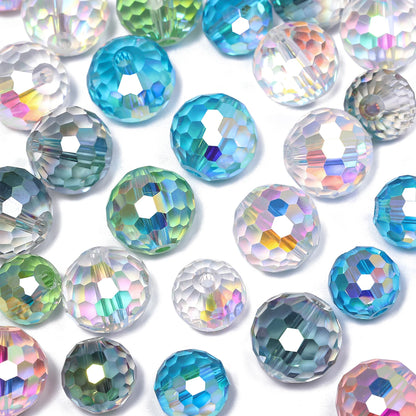 Crystal Glass Beads 6-10mm Faceted