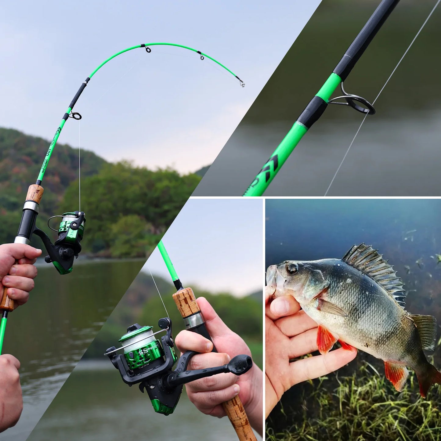 Sougayilang Lure Fishing Rod 1.2m 1.65m 2 Sections Spinning Fishing Rod 8kg Max