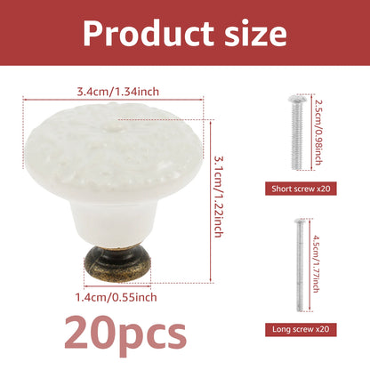 20PCS/Set Ceramic Cabinet knobs