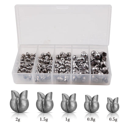 100pcs 0.5g 0.8g 1g 1.5g 2g Fishing Weights  Split Shot Sinker
