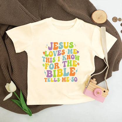 Jesus Loves Me Print Kids tshirt