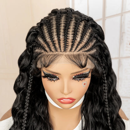 Synthetic Black Hair Wig with Braids