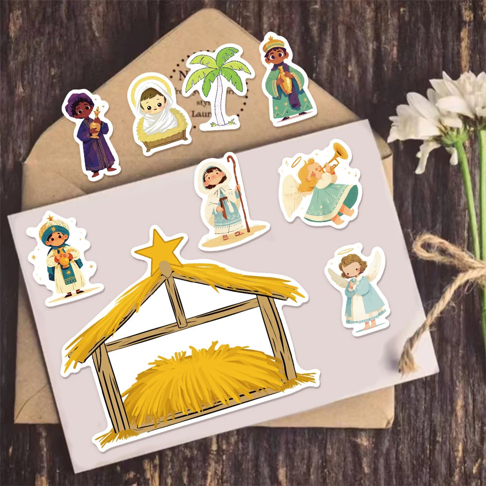 8 Sheets Cartoon Scence Of Jesus