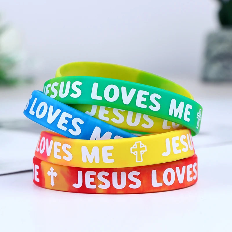 Rainbow Religious Silicone Bracelet