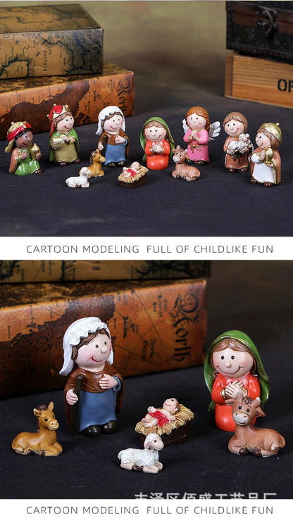 12Pcs Christmas Nativity Figurines