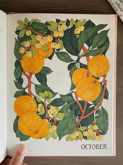 The Flower Year Colouring book