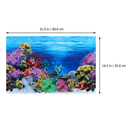 3D Landscape Double Sided Fish Tank Background