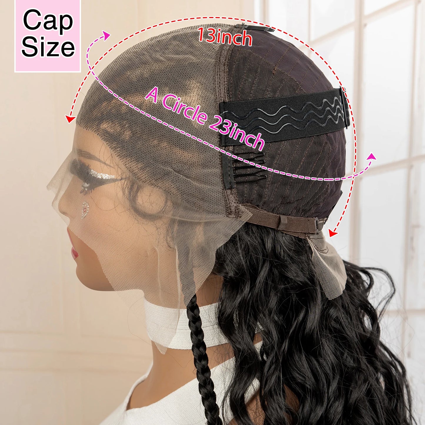 Synthetic Black Hair Wig with Braids