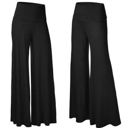 Womens High Waist Wide Leg Maxi Long Pants  S-4XL