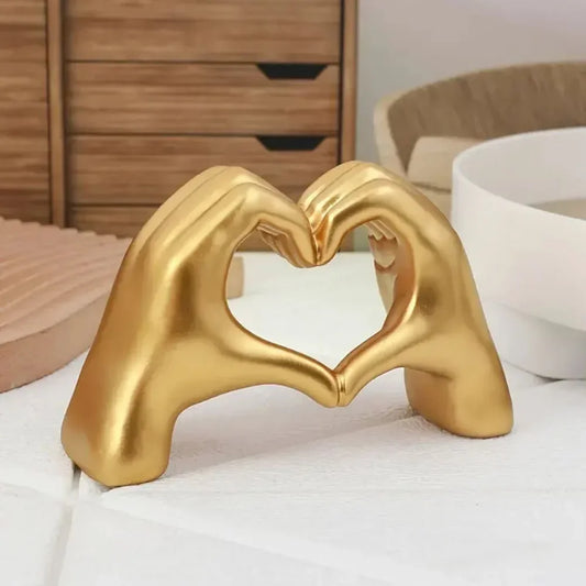 Creative Heart Hand Statue Resin