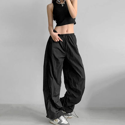 Lightweight  Wide Leg Cargo Pants