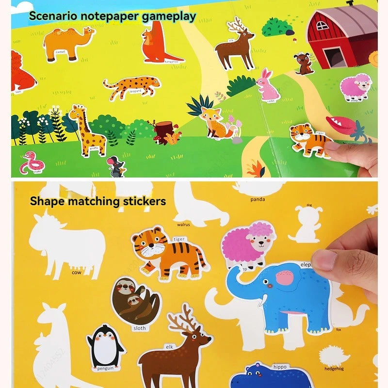 Reusable Sticker Book for Kids Vehicles Truck Stickers