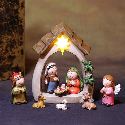 1Set Craft Decoration Baby Jesus Manger resin