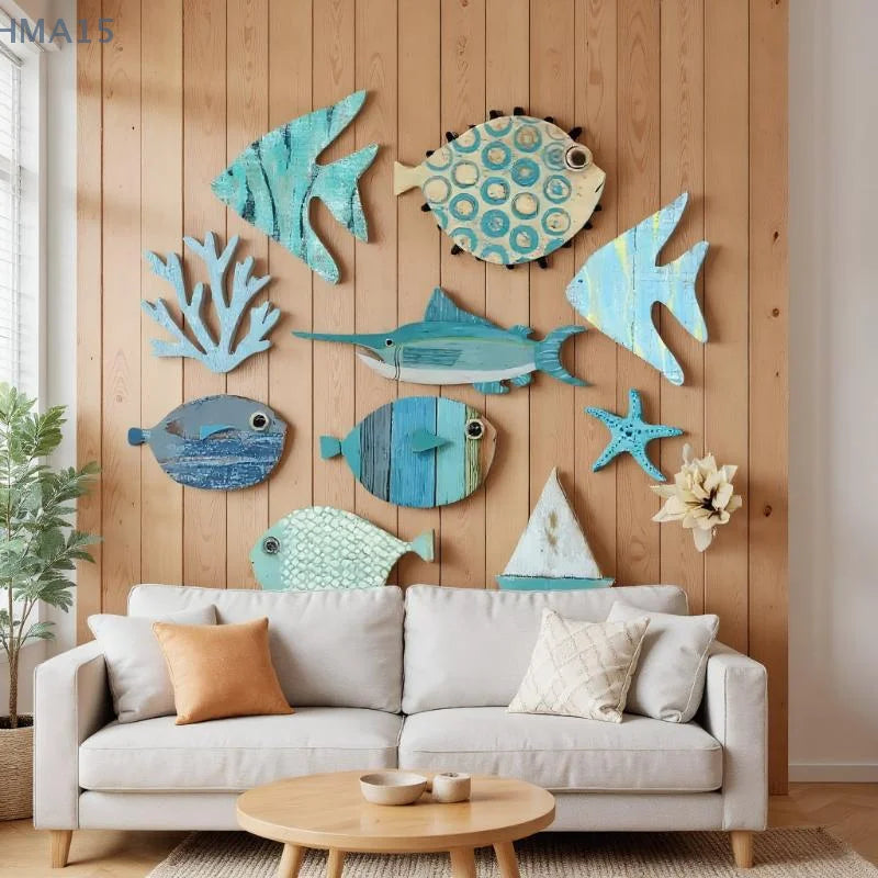 10pcs/set Fish Wall Decor