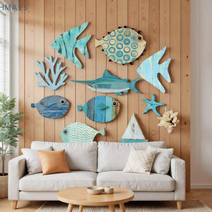 10pcs/set Fish Wall Decor