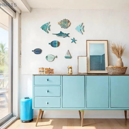 10pcs/set Fish Wall Decor