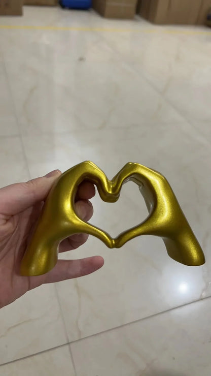 Creative Heart Hand Statue Resin