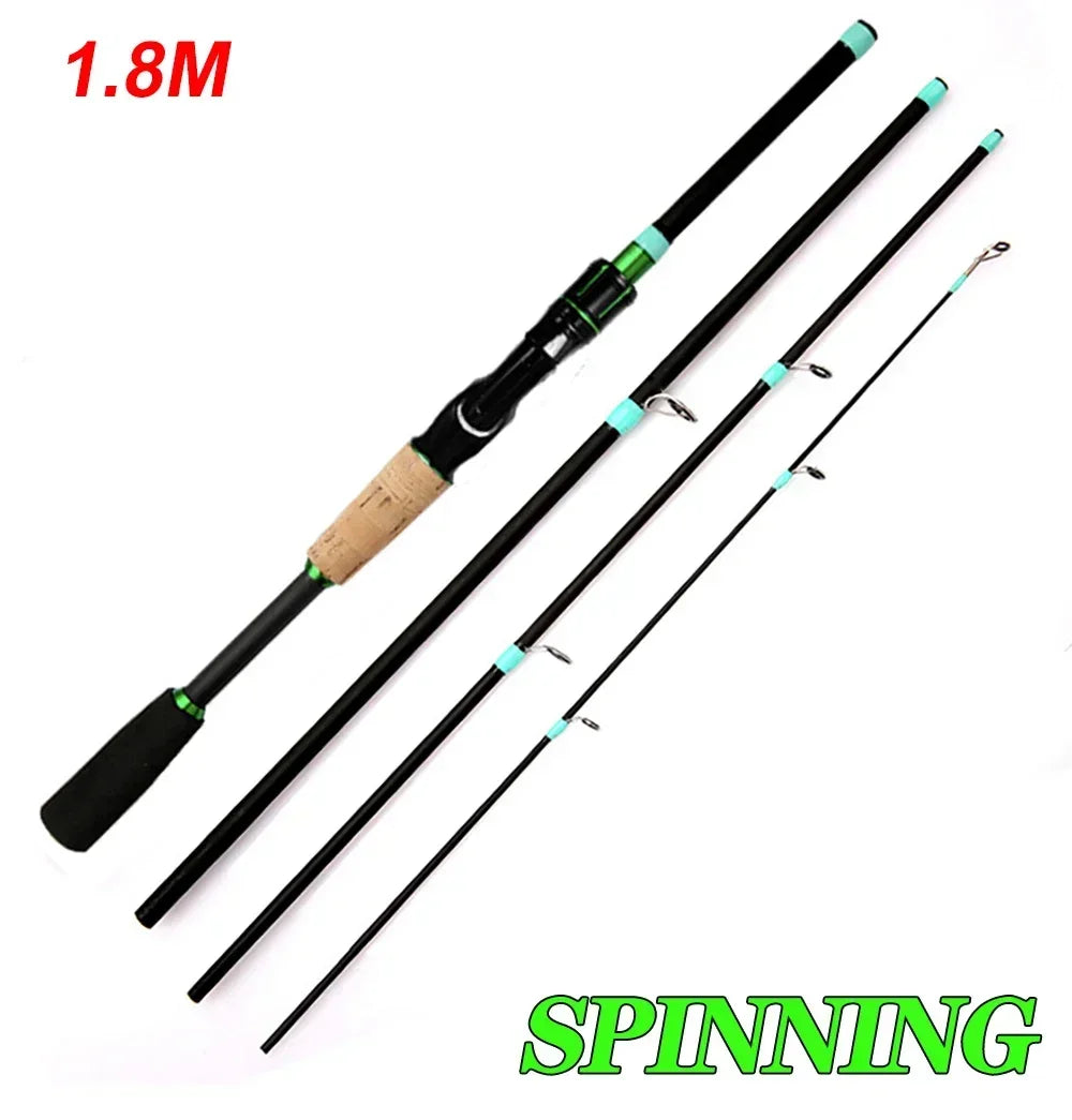 Casting Spinning Lure Fishing Rod Solid ML Tip 1.8/2.1m Ultralight Trout