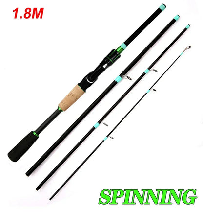 Casting Spinning Lure Fishing Rod Solid ML Tip 1.8/2.1m Ultralight Trout