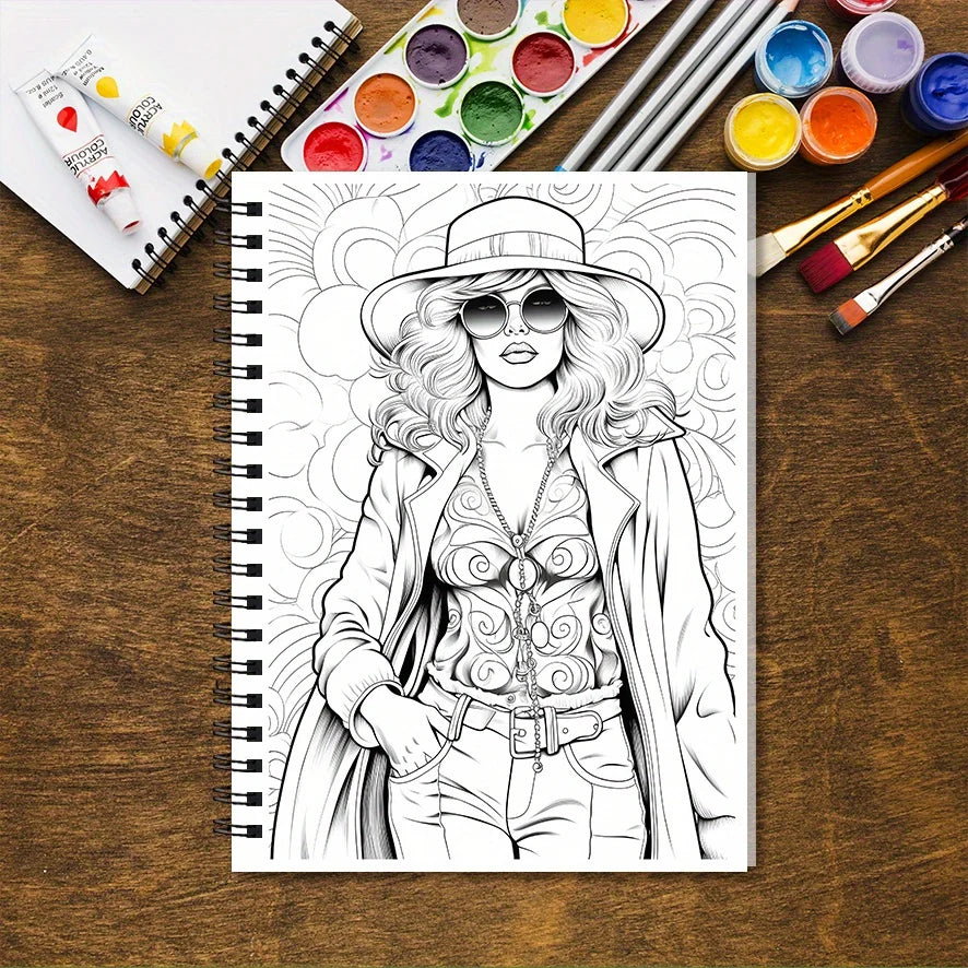 Fashionable Adult Coloring Book for Women -
