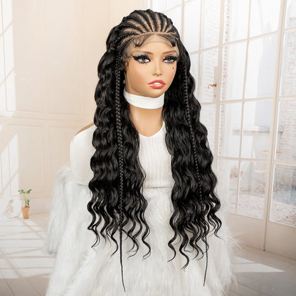 Synthetic Black Hair Wig with Braids