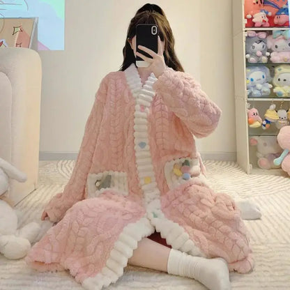 Plus Size 5XL Winter Warm Robe