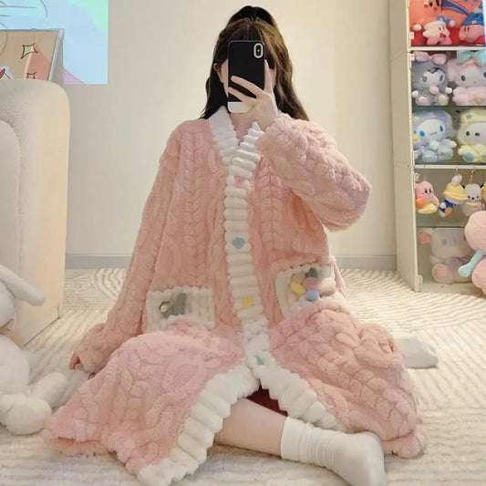 Plus Size 5XL Winter Warm Robe