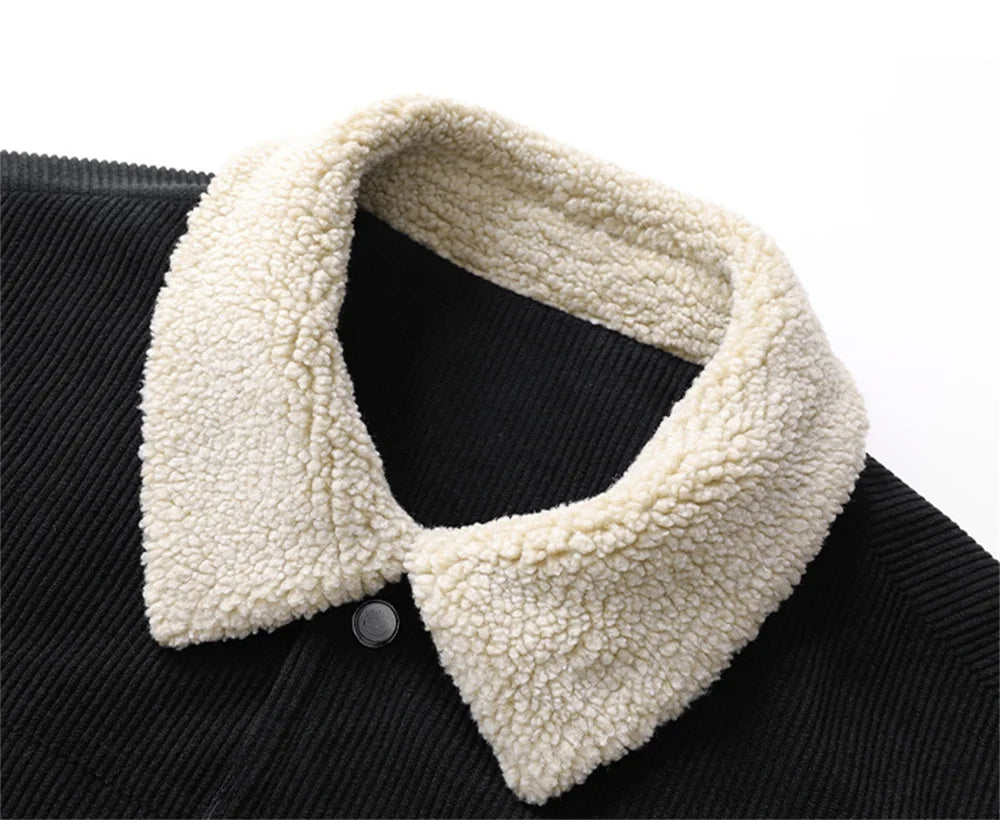 L-8XL Plus Size Winter Men's Corduroy coat