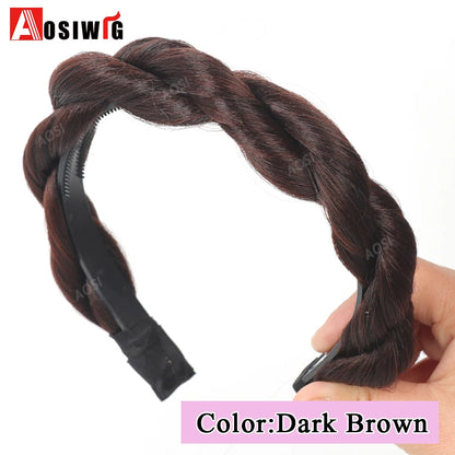 Synthetic Fishbone Braided Headband