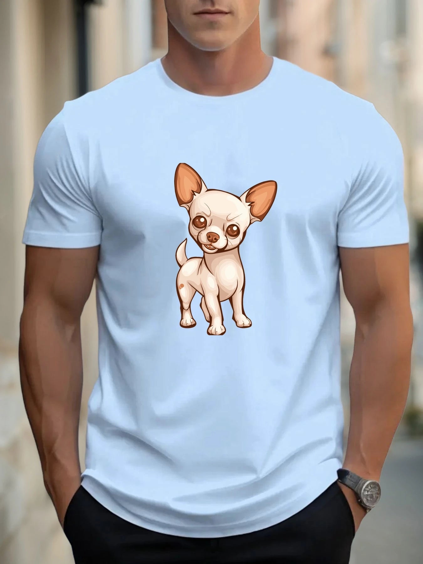 T Shirt For Mens Chihuahua 100%