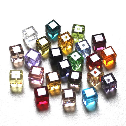 cube beads crystal