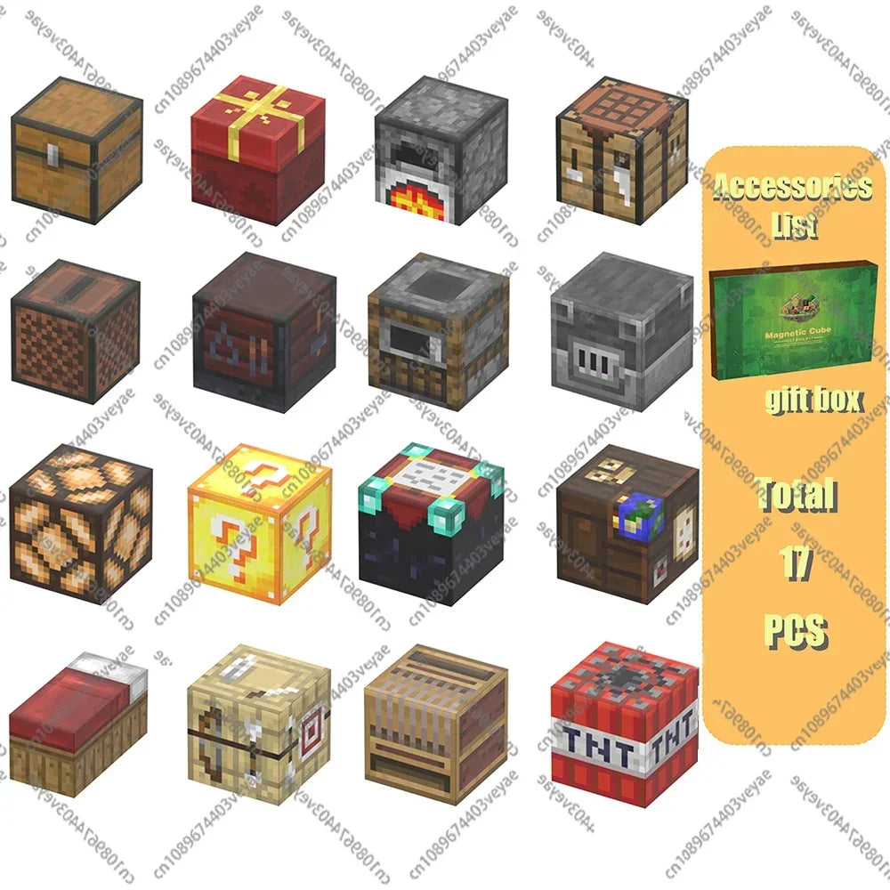 Minecraft Magnetic Building Blocks Mine World Magnet