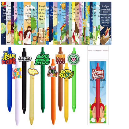 10 Sets Christian Pens and bookmark