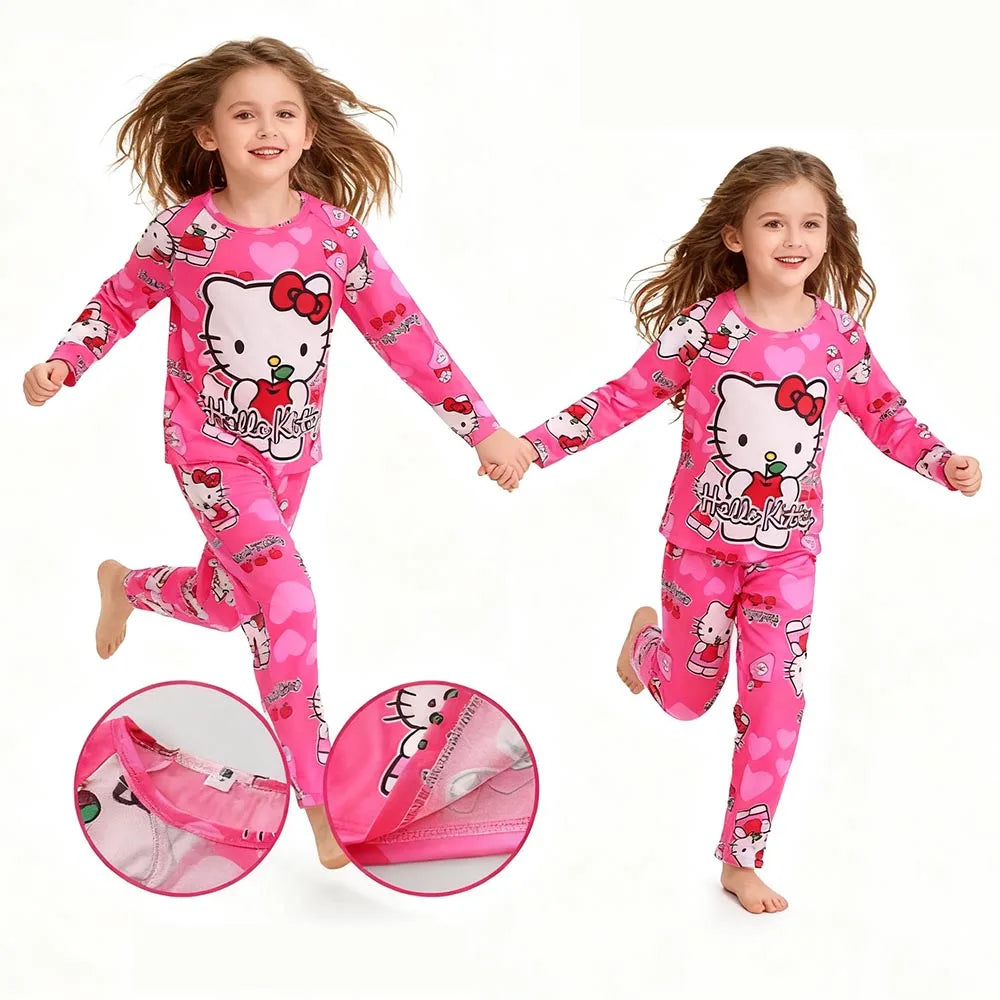 Girls Pajamas Sets Sleepwear Hello Kitty