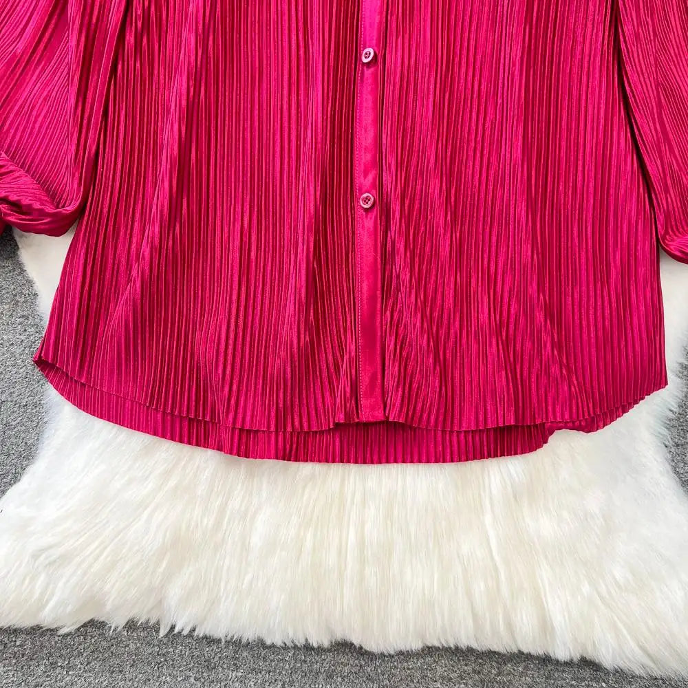 Fashion New Women Solid Casual Loose Two Pieces Set