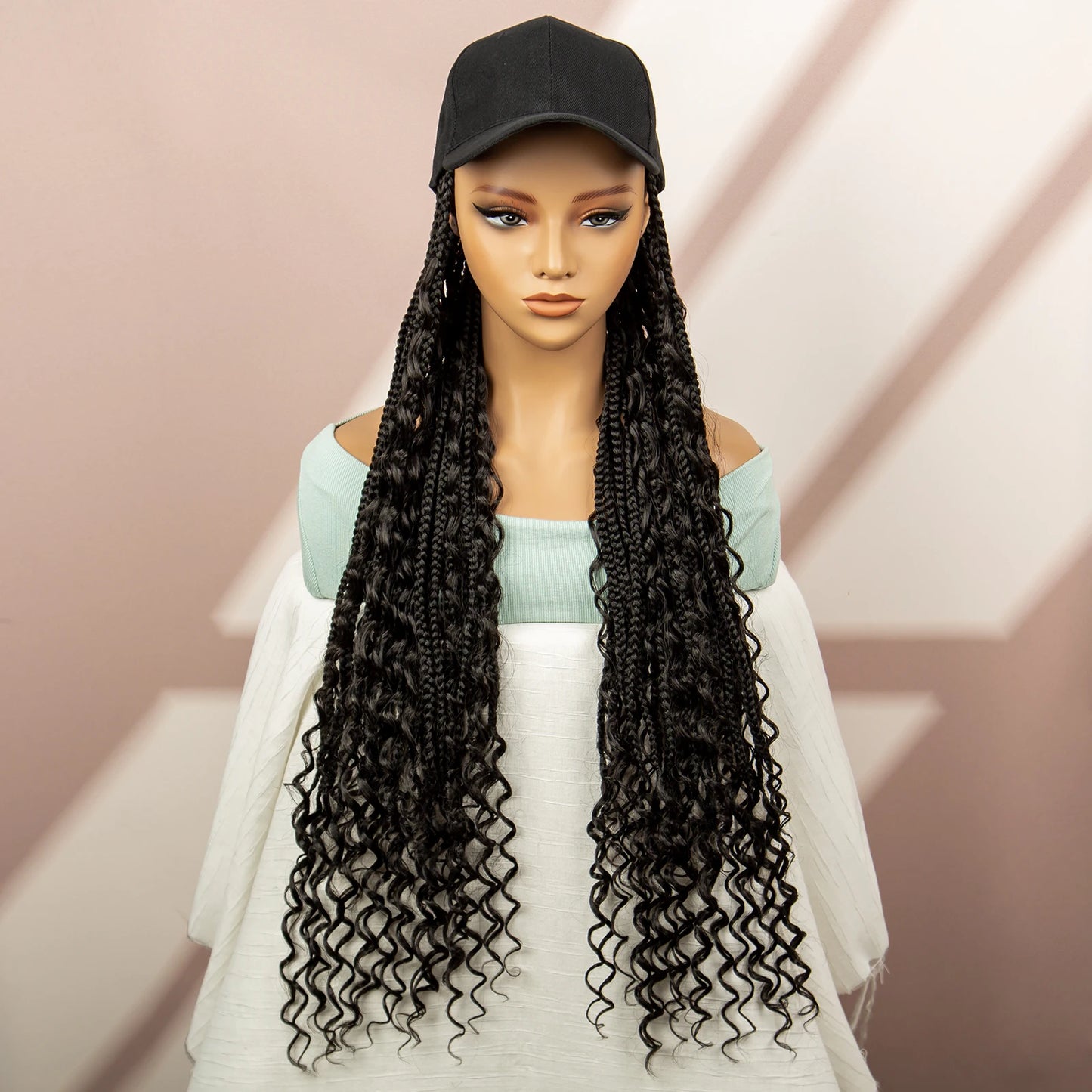 Synthetic Baseball Cap Wig